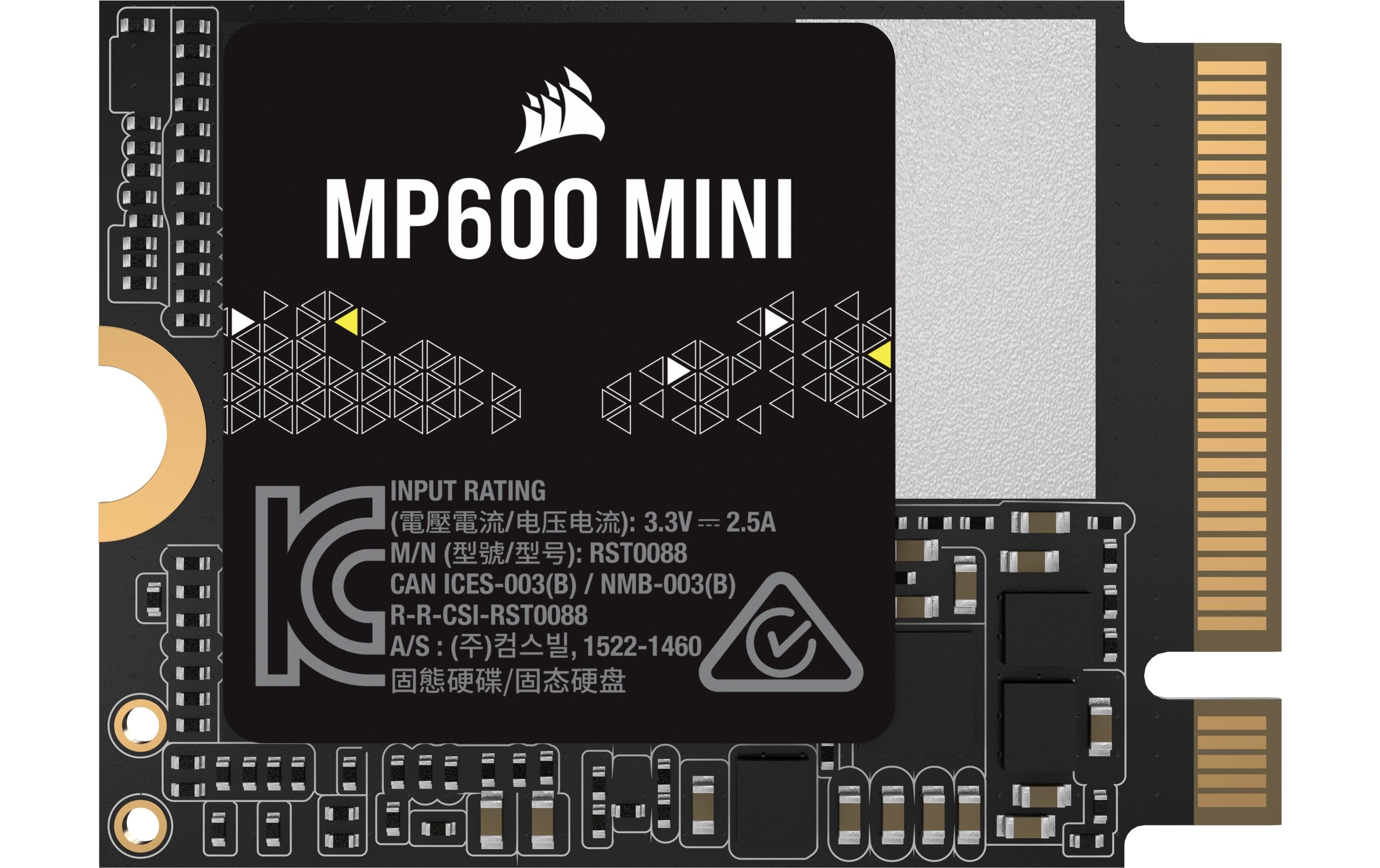 SSD Corsair 2TB MP600 Mini, M.2 2230, TLC NVMe 1.4, PCIe Gen. 4 x4, l./sch. 7000/6200