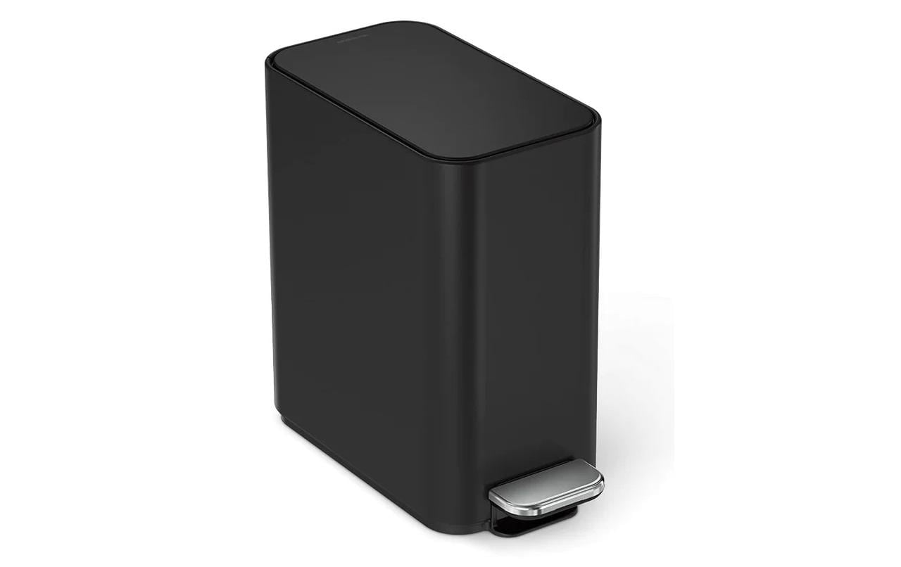 Simplehuman Treteimer, Schwarz matt 5 Liter, Edelstahl