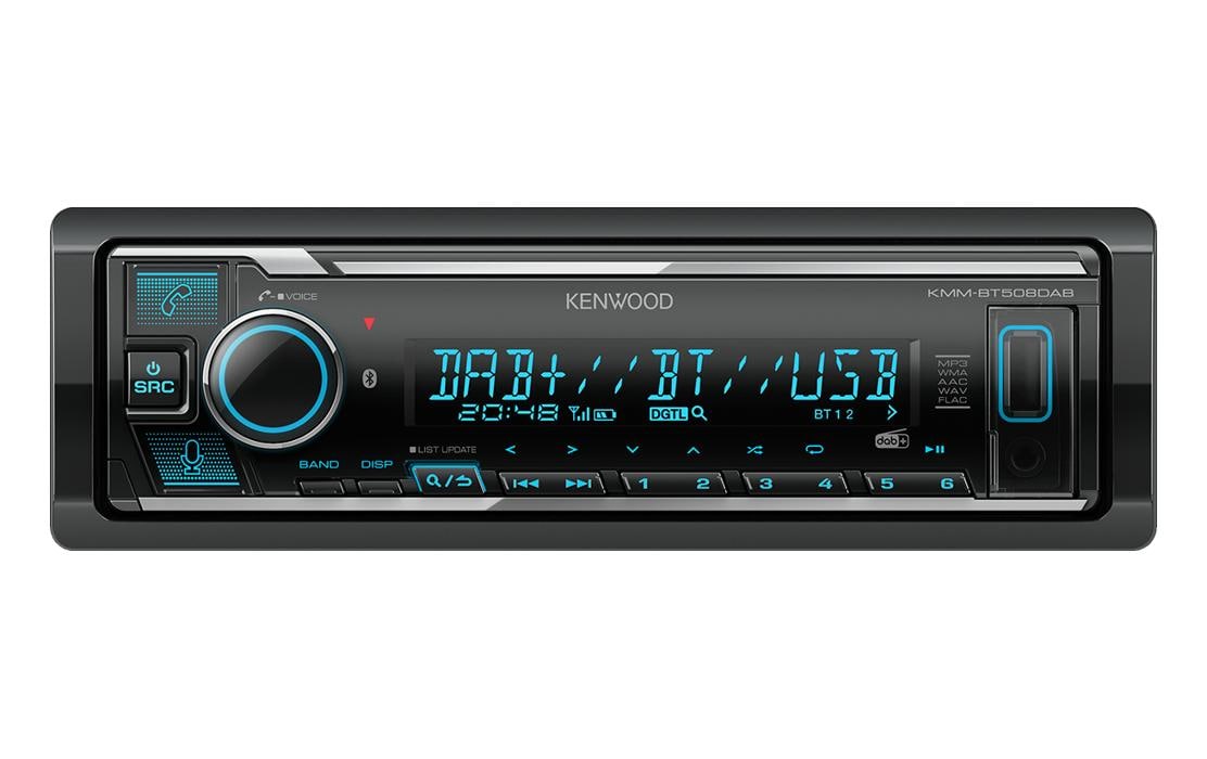 KENWOOD Autoradio KMM-BT508DAB Bluetooth, DAB+, Spotify & Alexa ready