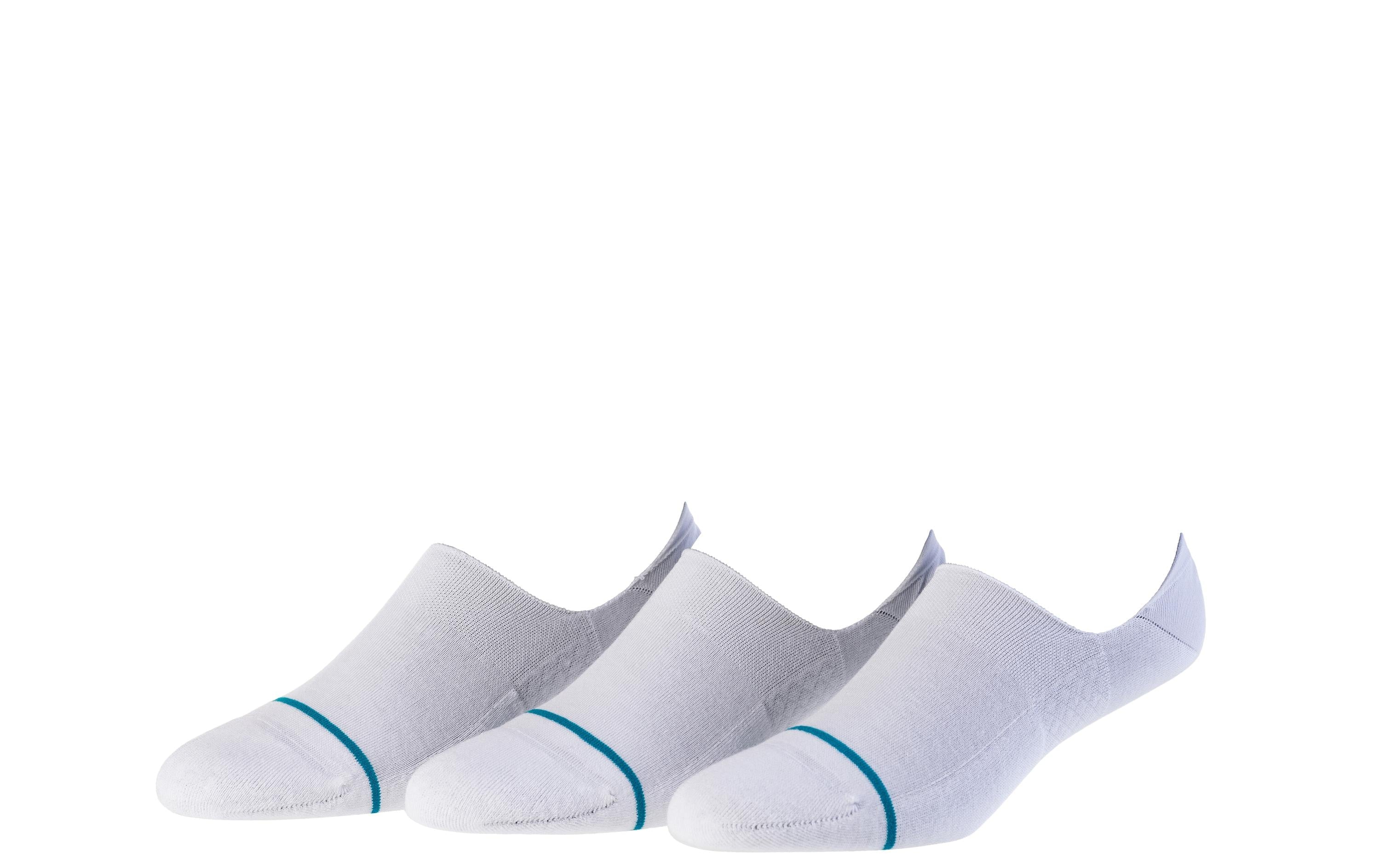 Stance Icon No Show 3 Pack White, Grösse 43 - 47, 3er-Pack