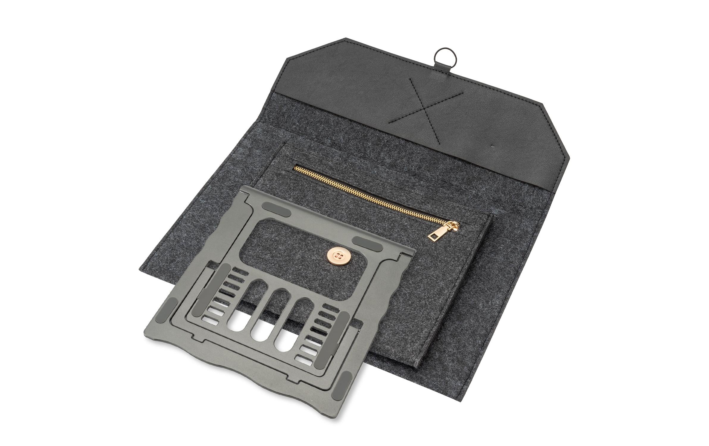 4smarts Tasche+Stand Dunkelgrau Bis zu 13"