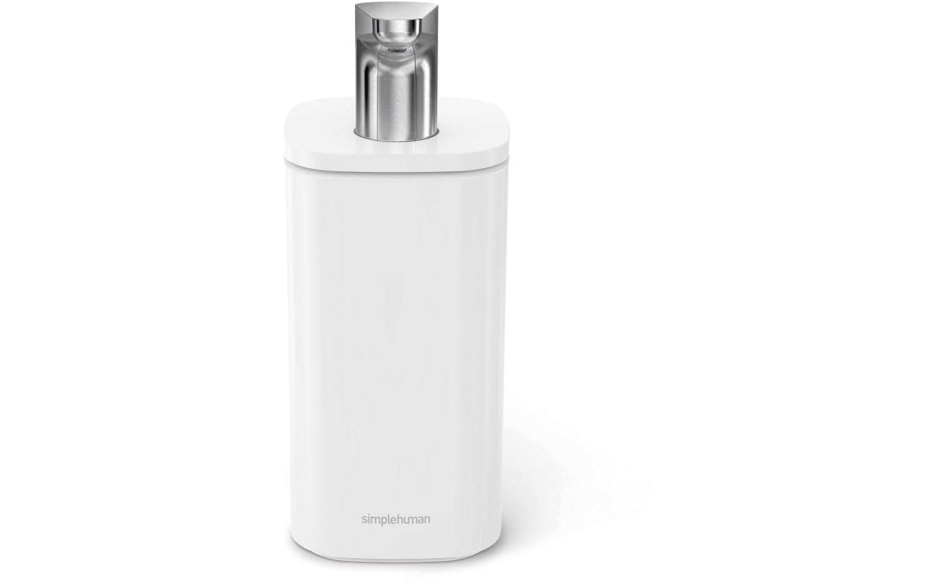 Simplehuman Seifenspender, Weiss 295 ml, Edelstahl, für Flüssigseife