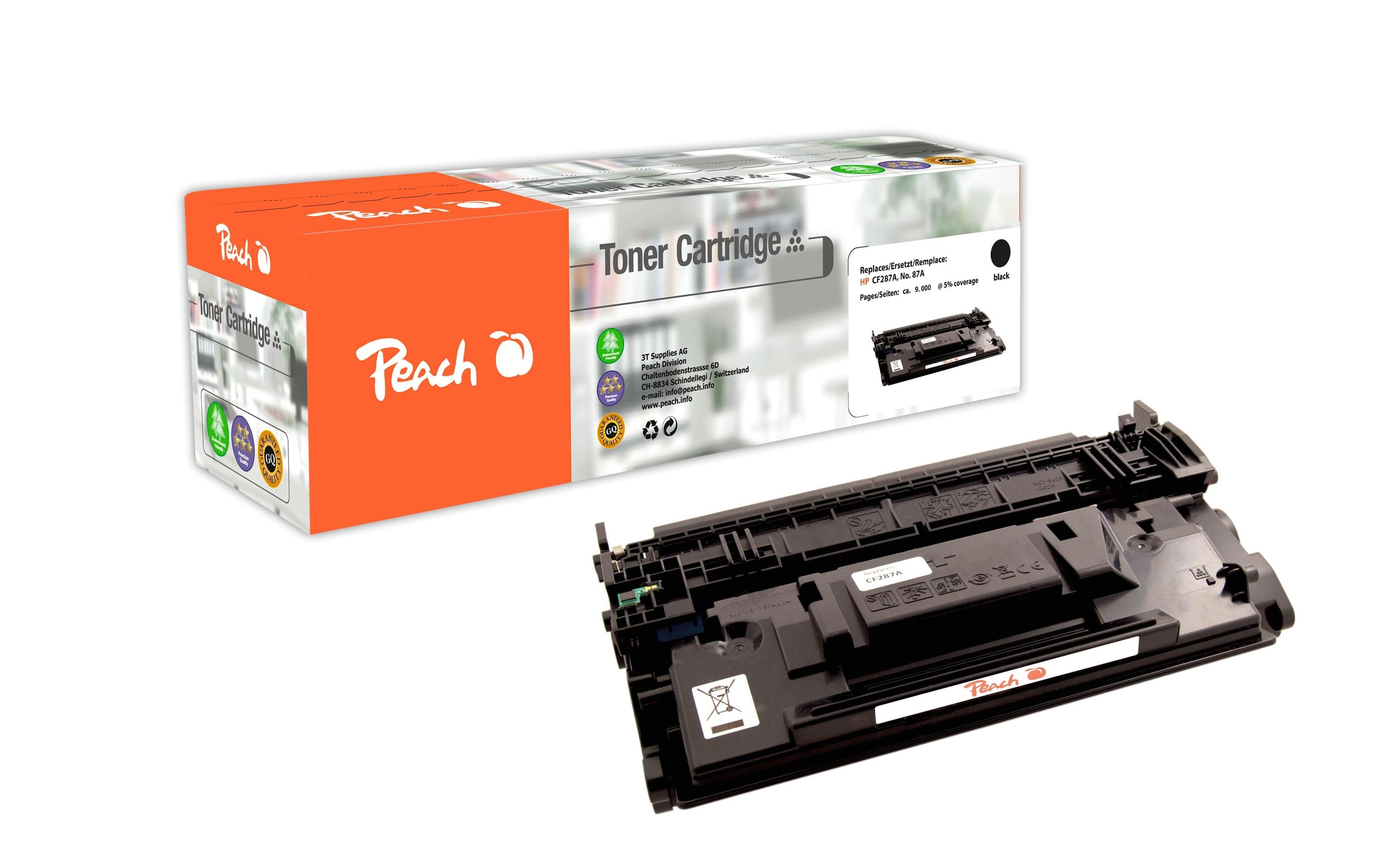 Peach Toner für HP LJ Enterprise CF287A/87A 9000 Seiten, black