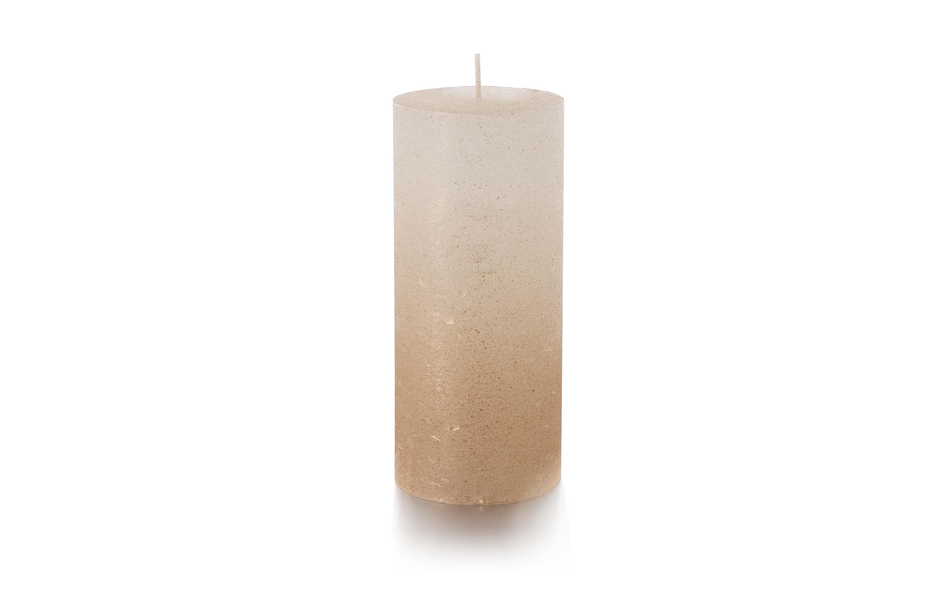 balthasar Zylinderkerze Corso, Champagner 16x7 cm (HxD), Farbverlauf