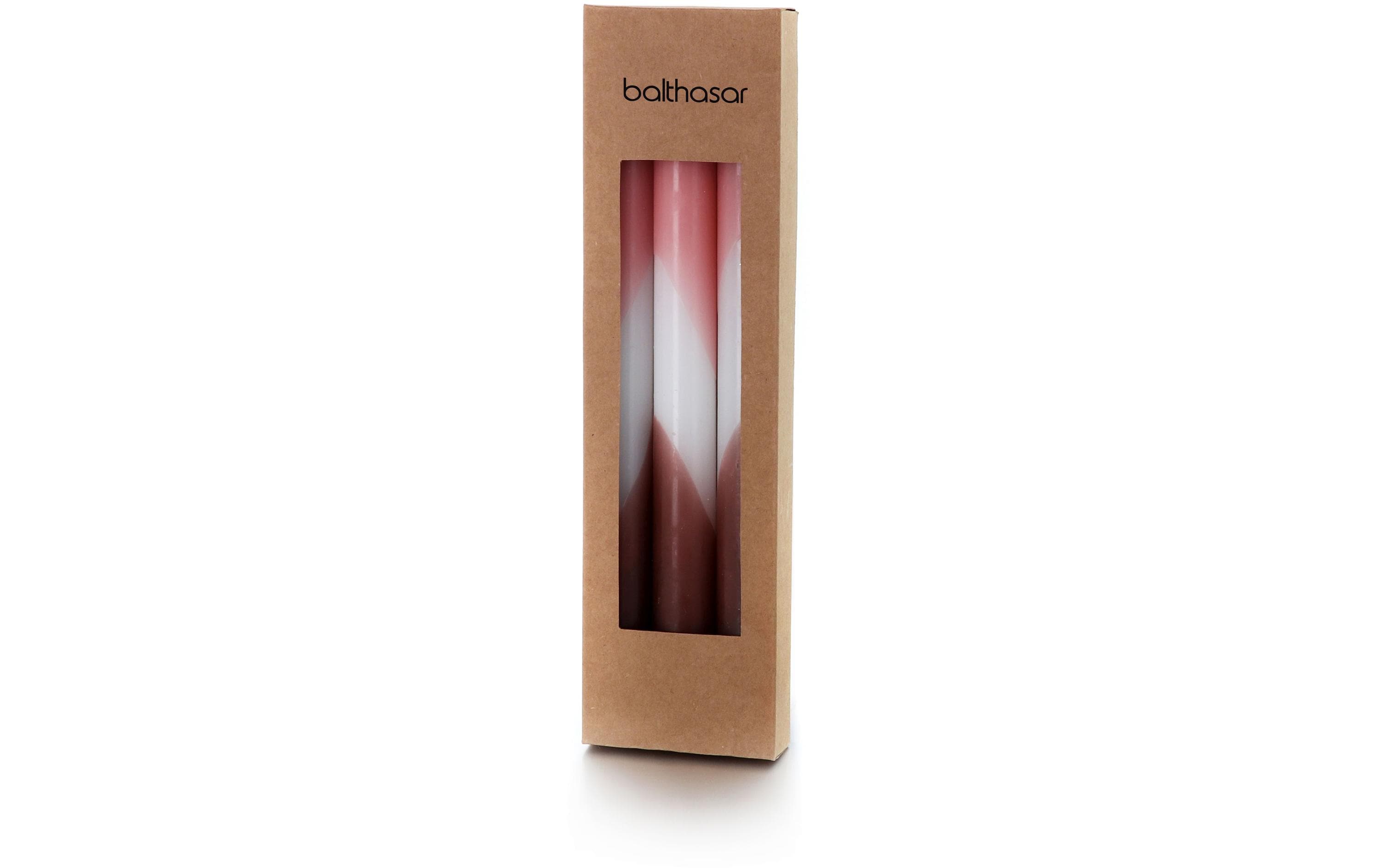 balthasar Stabkerzen Dip Dye, Rosa 3 Stück, 24x2.2 cm (HxD)