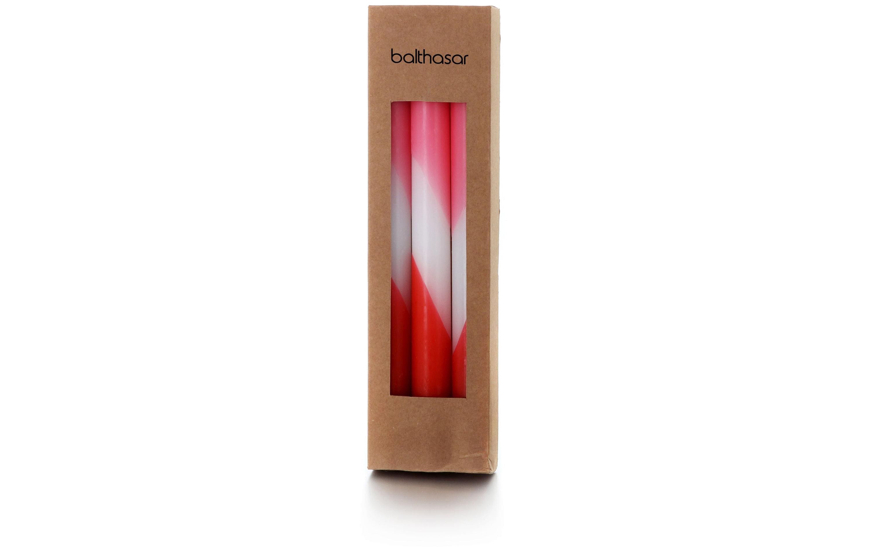 balthasar Stabkerzen Dip Dye, Rot 3 Stück, 24x2.2 cm (HxD)