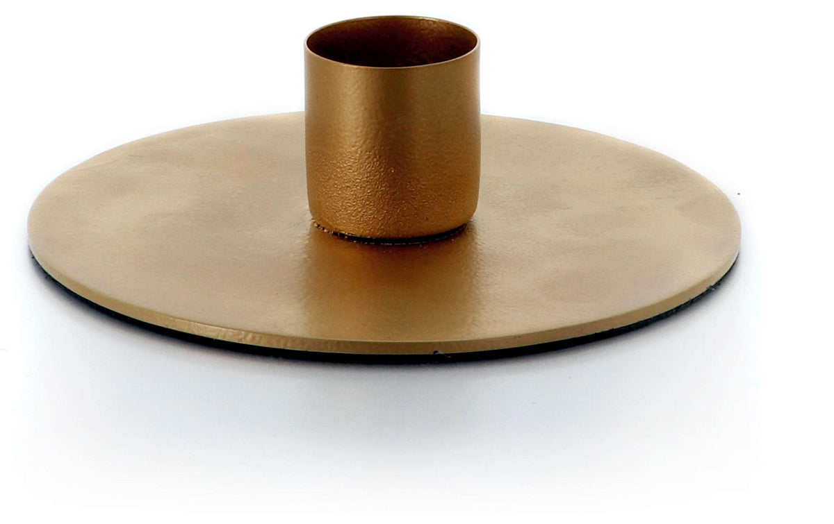 balthasar Kerzenhalter Nanast, Gold Metall, 10x10 cm (HxD), für Stabkerzen