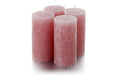 balthasar Zylinderkerzen Rustico, 4er Set Rosa,  10x5 cm (HxD)