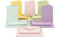 Creativ Company Karten und Couvert Pastellfarben, 50 Stück, 10.5 x 15 cm