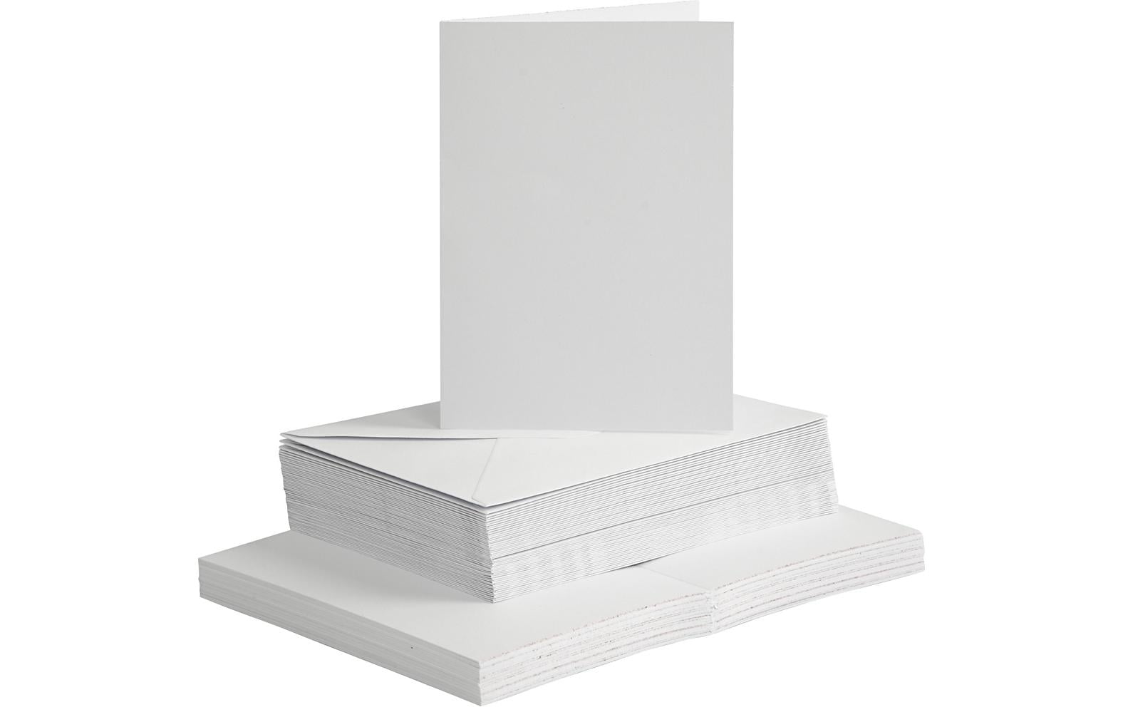 Creativ Company Karten  und Couvert weiss, 50 Stück, 10.5 x 15 cm