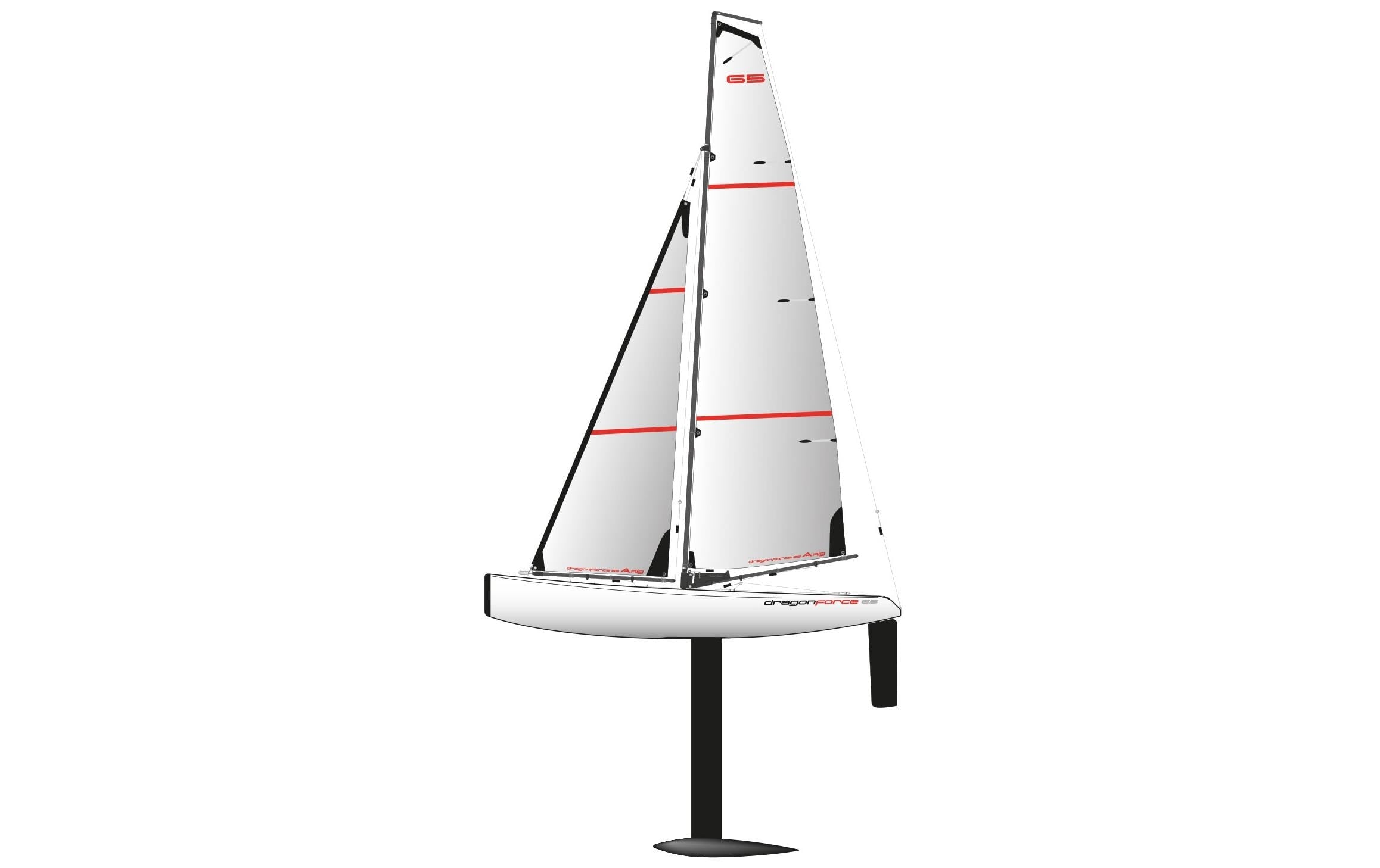 Amewi Dragonforce 65 V7 Racing Segelyacht 1000mm, Rot