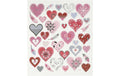 Creativ Company Sticker Herzen ca 35 Sticker, Blatt 15 x 16.5 cm