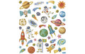Creativ Company Sticker Weltraum ca 35 Sticker, Blatt 15 x 16.5 cm