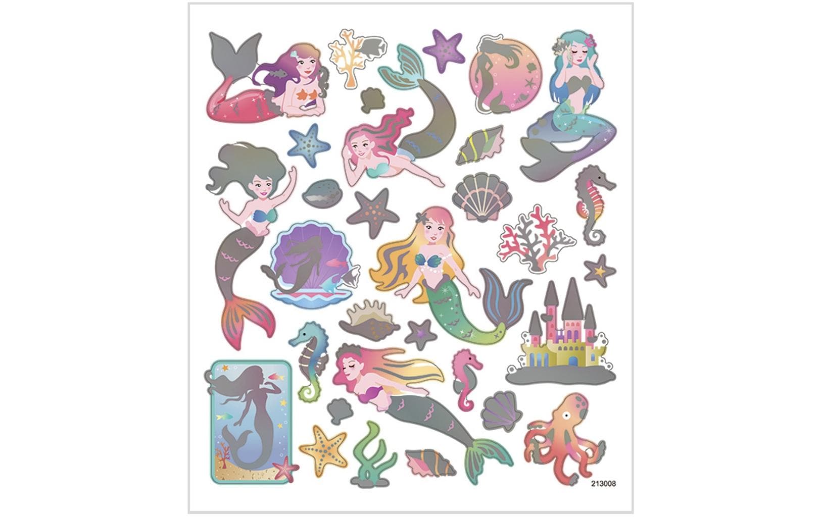 Creativ Company Sticker Meerjungfrau ca 35 Sticker, Blatt 15 x 16.5 cm