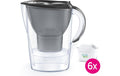 Brita Tischwasserfilter Marella graphit inkl. 6 Kartuschen, 2.4 Liter