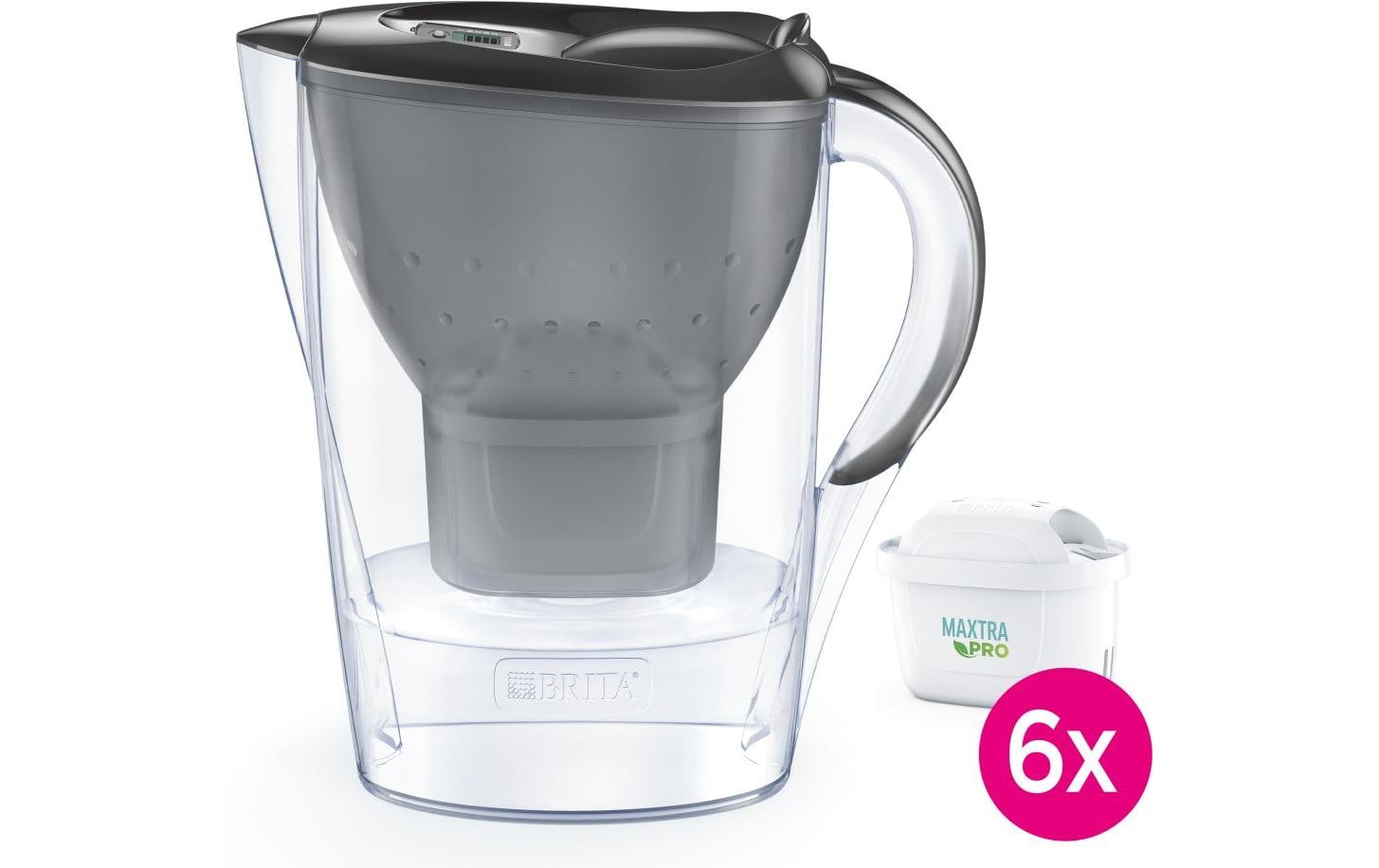 Brita Tischwasserfilter Marella graphit inkl. 6 Kartuschen, 2.4 Liter