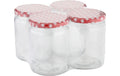 axentia Einmachglas Karo 540ml 4 Stk D: 8.5cm, H: 12cm