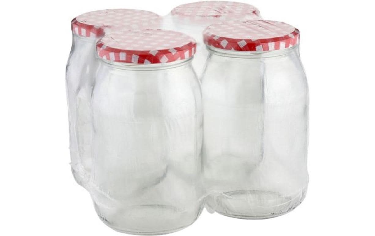 axentia Einmachglas Karo 948ml 4 Stk D: 8.5cm, H: 16.5cm
