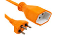 F.power Verlängerungskabel T13-T12 1.8m or 230V, H05VV-F 3G1.00, orange