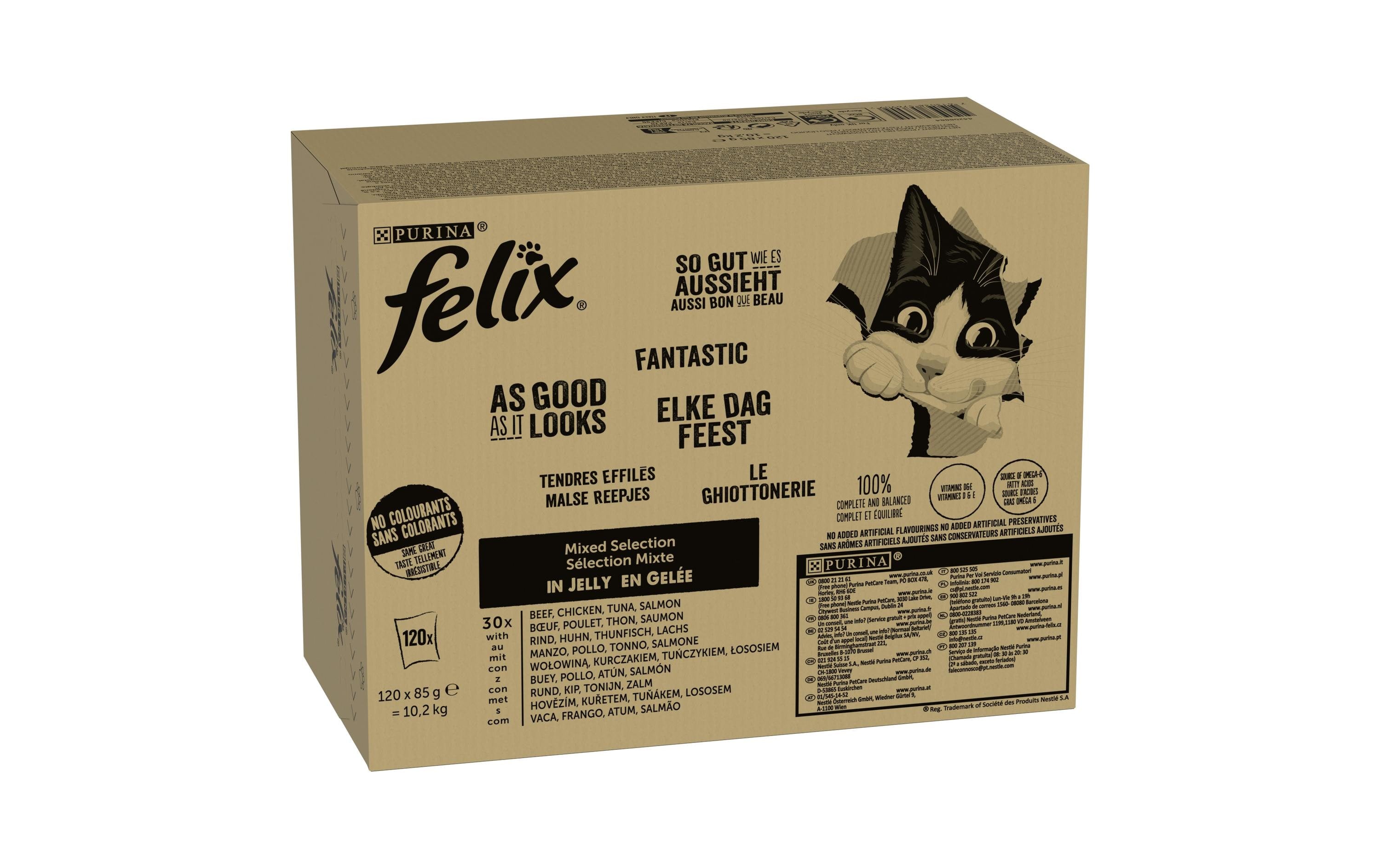 Felix Nassfutter So gut wie es aussieht Fleisch & Fisch, 120x85g