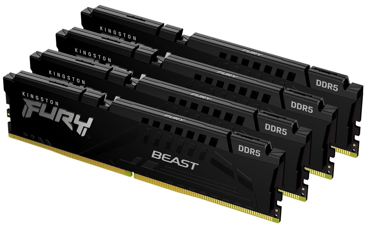 FURY Beast DDR5 128GB 4-Kit 5200MT/s 4x 32GB, CL40-40-40, 1.25V, 288Pin, XMP