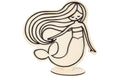 Creativ Company Holzfigur Meerjungfrau 18 cm