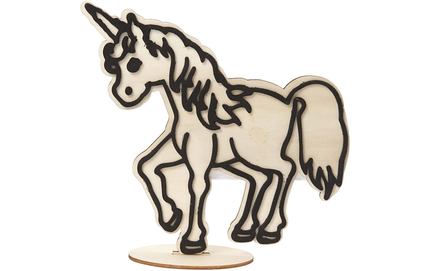 Creativ Company Holzfigur Einhorn 19 cm