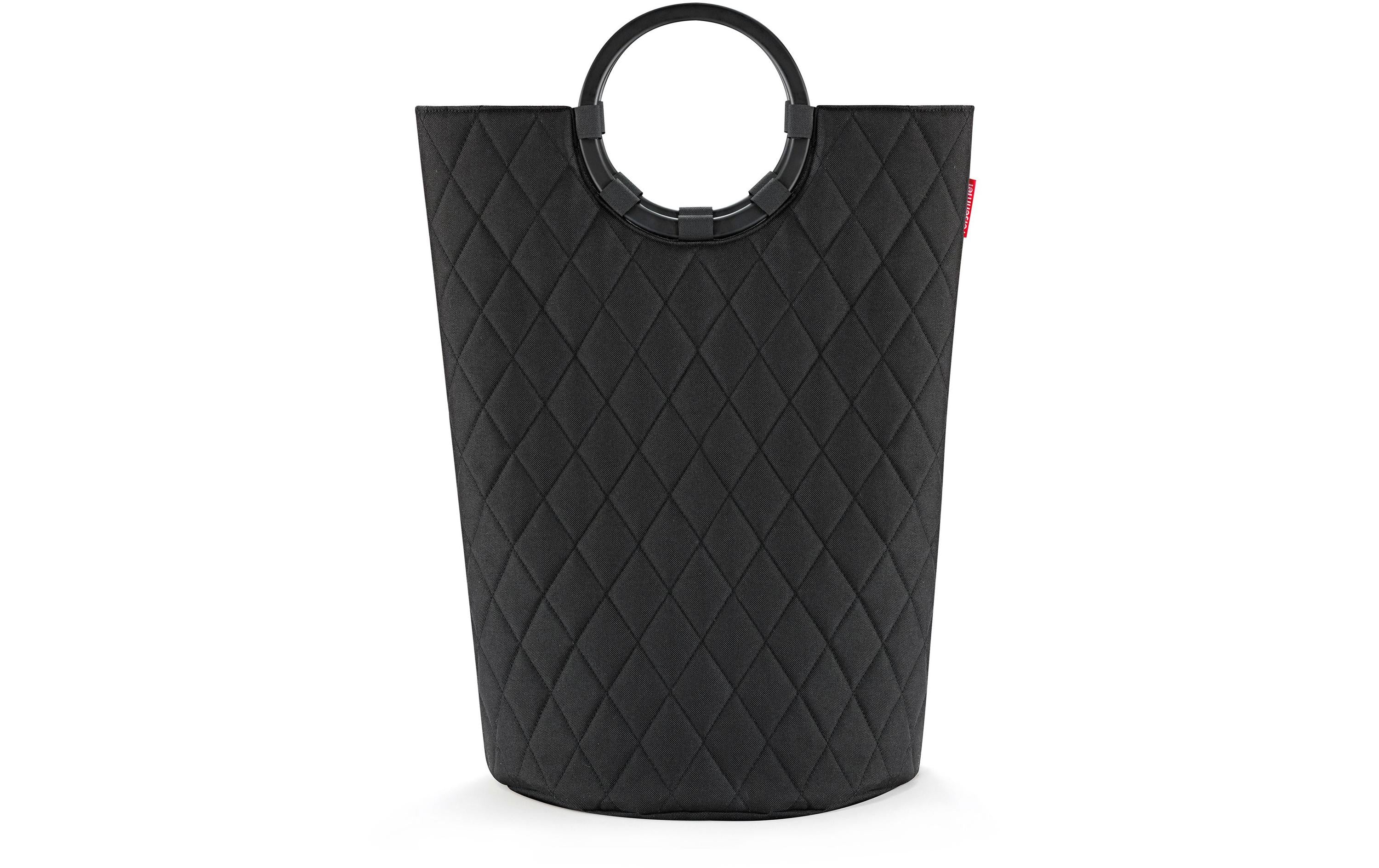 Reisenthel Wäschekorb Frame Rhombus,Black L 65L, 40x72 cm (DxH), recyceltes Polyester