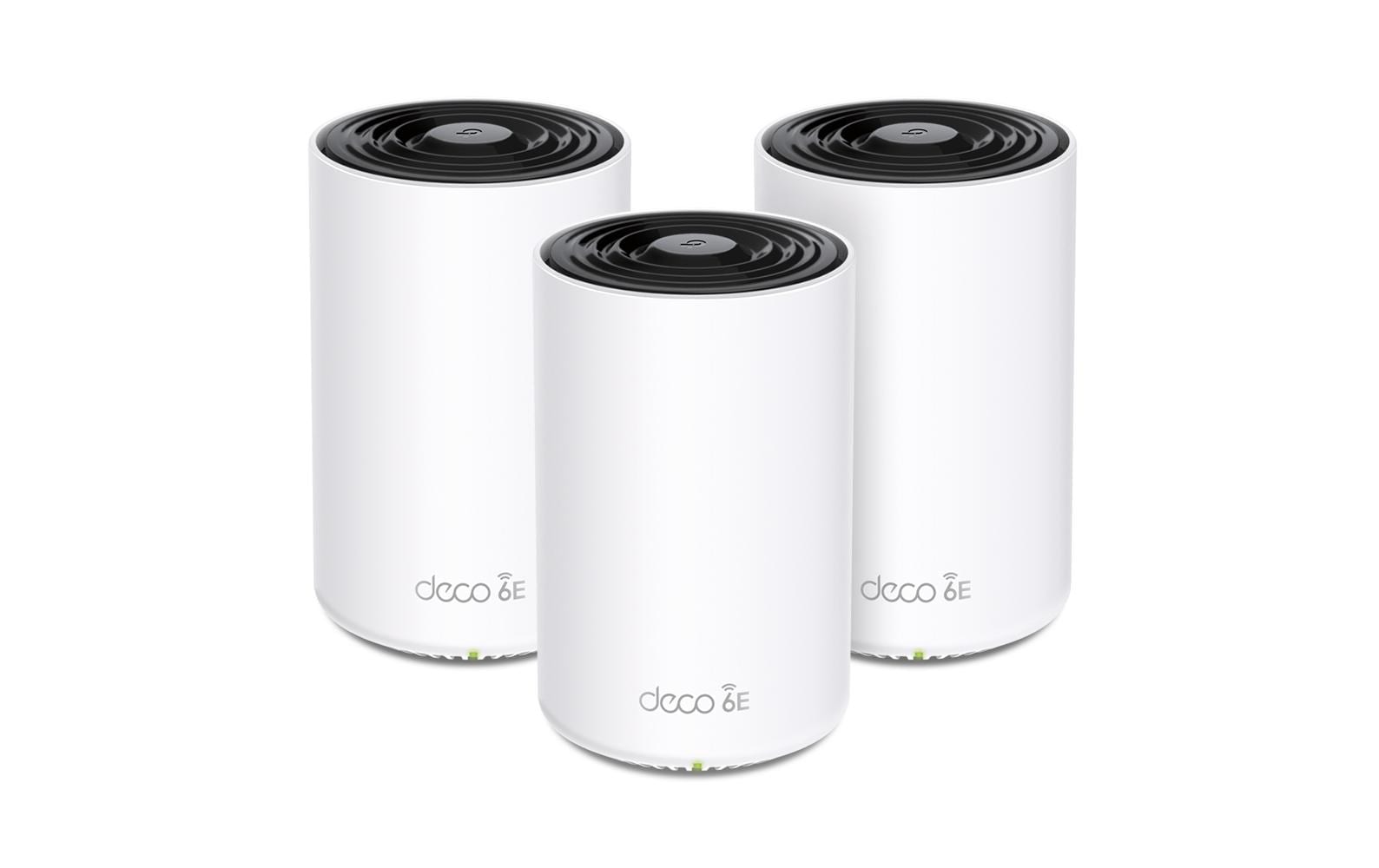 TP-Link Deco XE75 Pro  Mesh WiFi 6E 3er-Set 574+2042+2042Mbps, 1x2.5GE. 2xGE