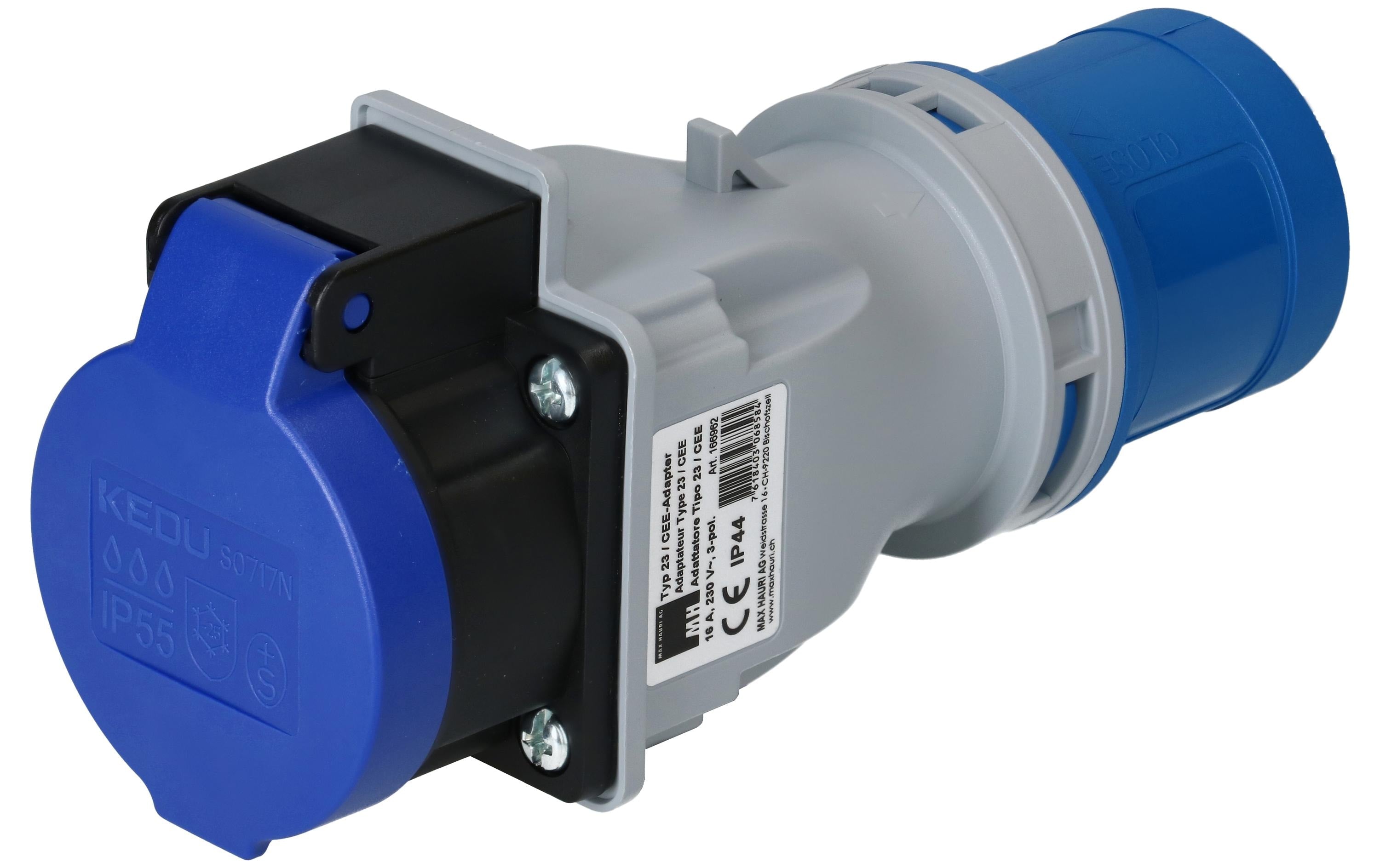 maxCAMP Adapter CEE-Stecker/Steckdose Typ23, IP55