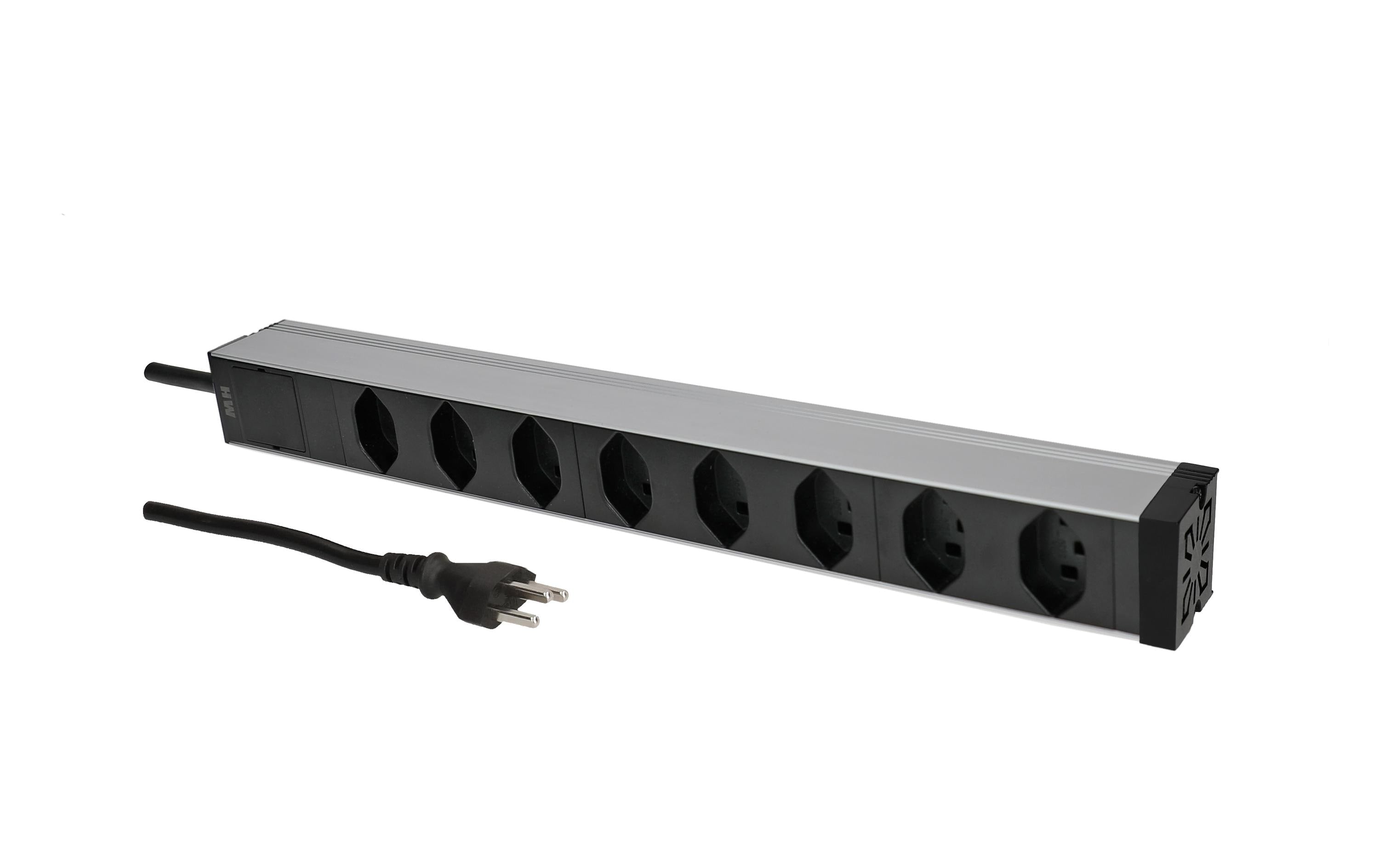 Max Hauri PDU 19, 8x Typ 23 schwarz, 1HE