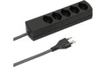 maxTEX Steckdosenleiste 5x T13 schwarz-anthrazit