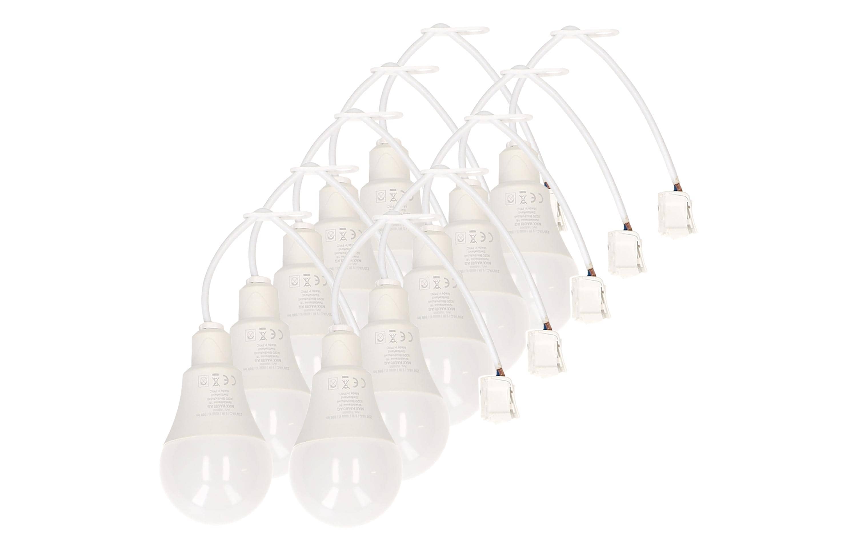 Max Hauri Baustellenlampe LED Anschlusskabel, Klemme, 10 Stück