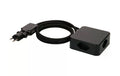 maxTEX Steckdosenleiste Cube 4x Typ 13 schwarz / schwarz