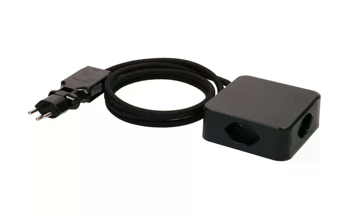 maxTEX Steckdosenleiste Cube 4x Typ 13 schwarz / schwarz