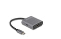 Delock USB Typ-C Splitter zu 1x HDMI + 1x DisplayPort MST mit USB Type-C, PD
