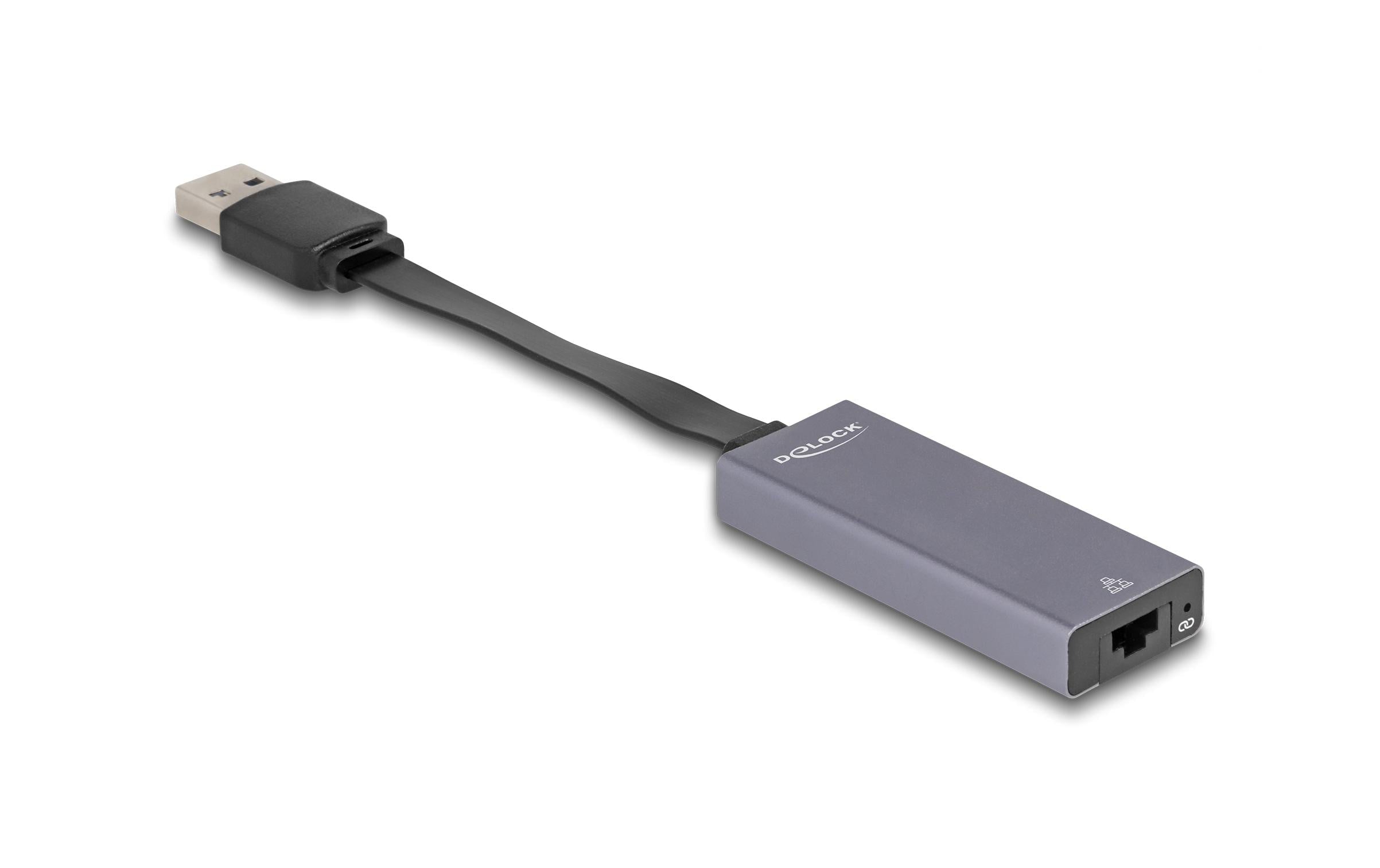 Delock USB Typ-A Adapter zu 2,5 Gigabit LAN slim