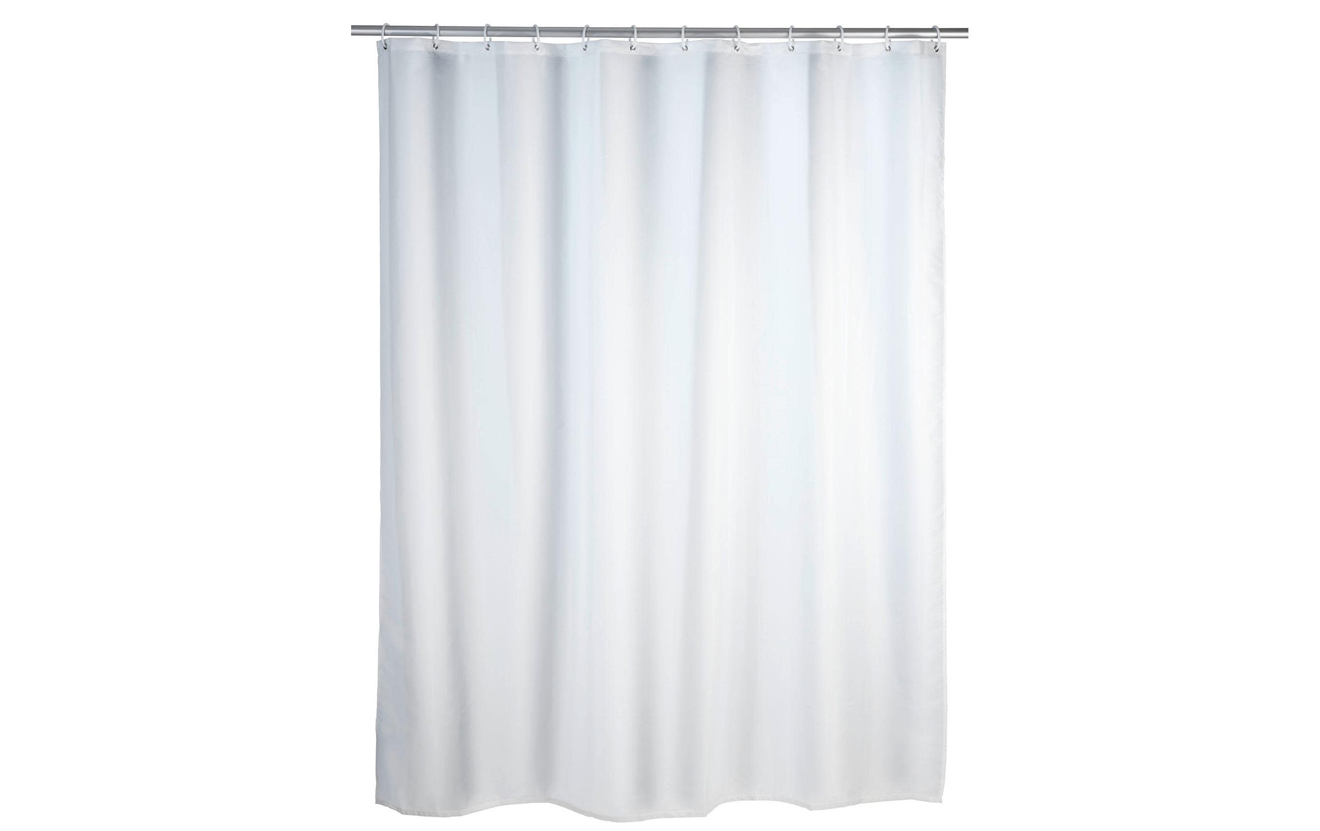 Wenko Duschvorhang Uni Grösse: 180x200, Polyester, Weiss
