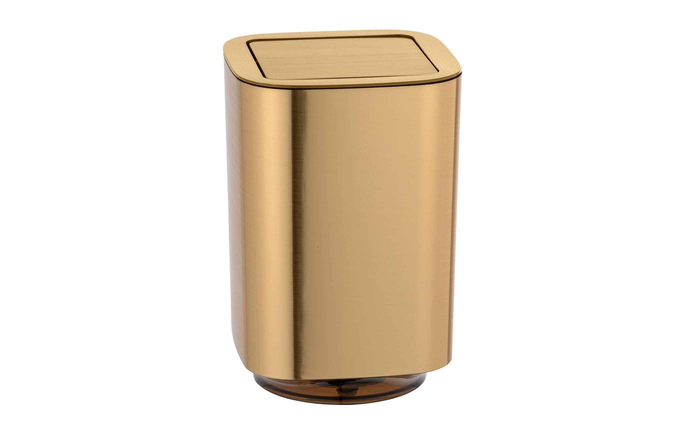 Wenko Schwingdeckeleimer Auron Kunststoff, Gold