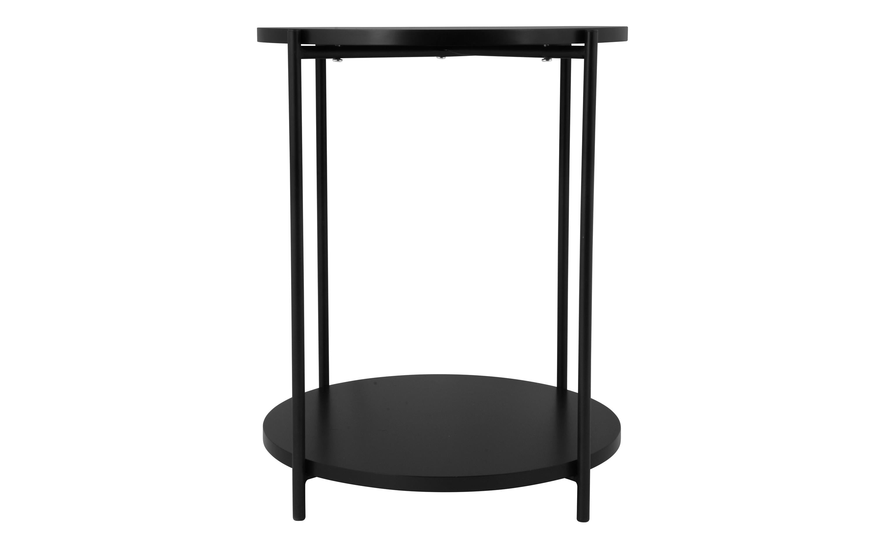 Schou Beistelltisch Schwarz Metall/MDF, China, Ø40H50cm