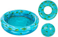 FTM Pool Set Kinderpool, Ring, Ball, Schildkrötenmuster