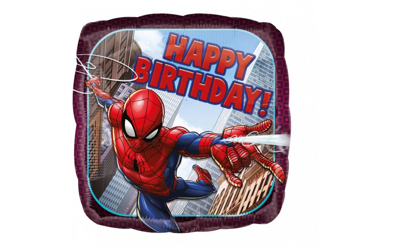 Spiderman Folienballon 43 cm, Automatikventil