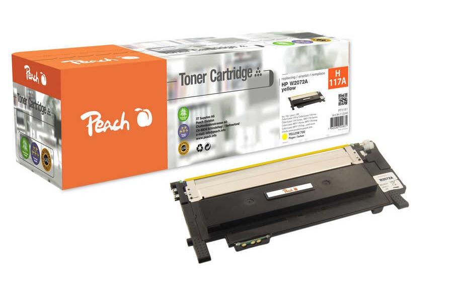 Peach Toner für HP Color Laser W2072A/117A 700 Seiten, yellow