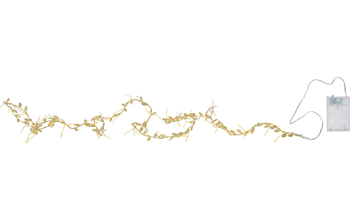 Star Trading Lichterkette Winny IP20, Warmweiss, Gold