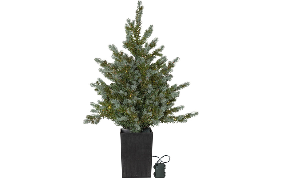 Star Trading Weihnachtsbaum LED Grauland IP20, Warmweiss, Grün