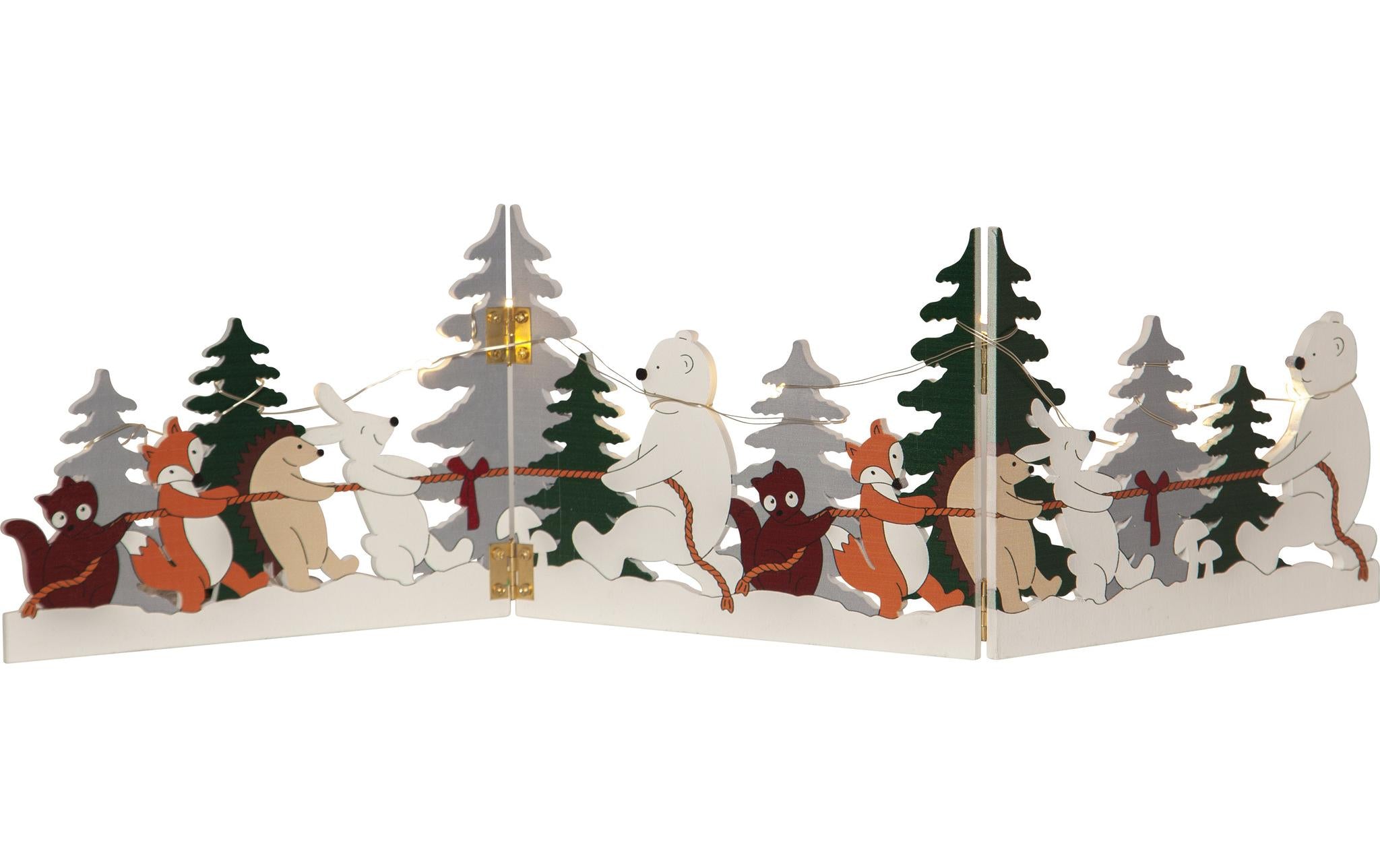 Star Trading Tisch Deco Forest Friends IP20, Warmweiss, Multicolor