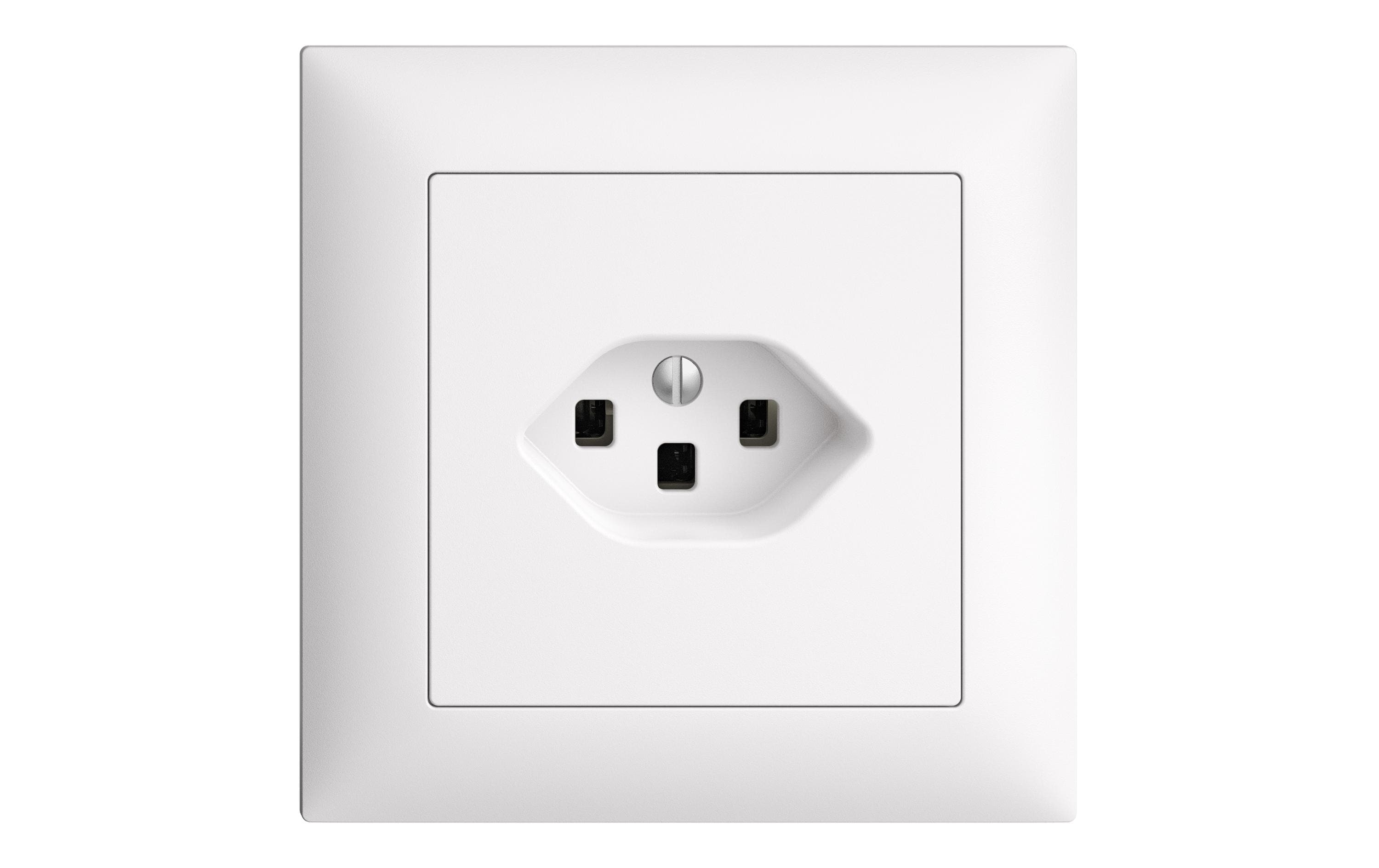 Feller EDIZIOdue Steckdose 1xT23, UP, weiss Komplettset mit Rahmen