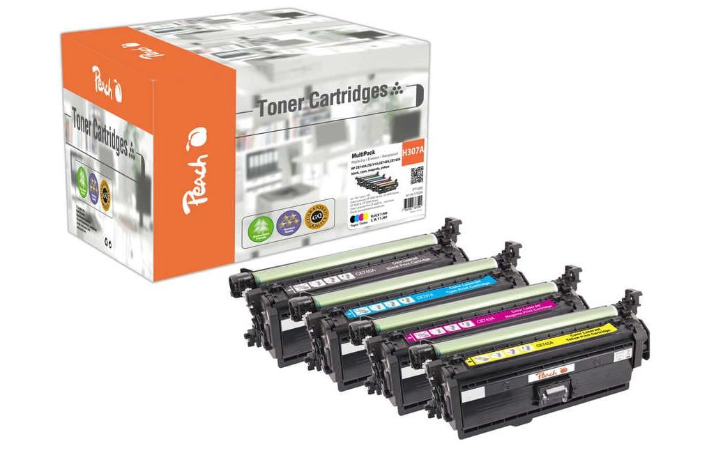 Peach Toner HP LJ Pro CP5225 MultiPack bk 1x7000 S., c,m,y 3x7300 S.