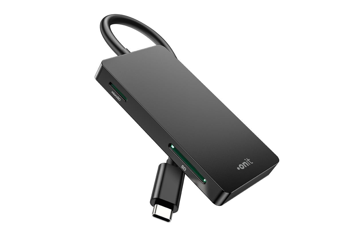 onit USB-C Multi-Kartenleser schwarz, 3 Slots, 5Gbps