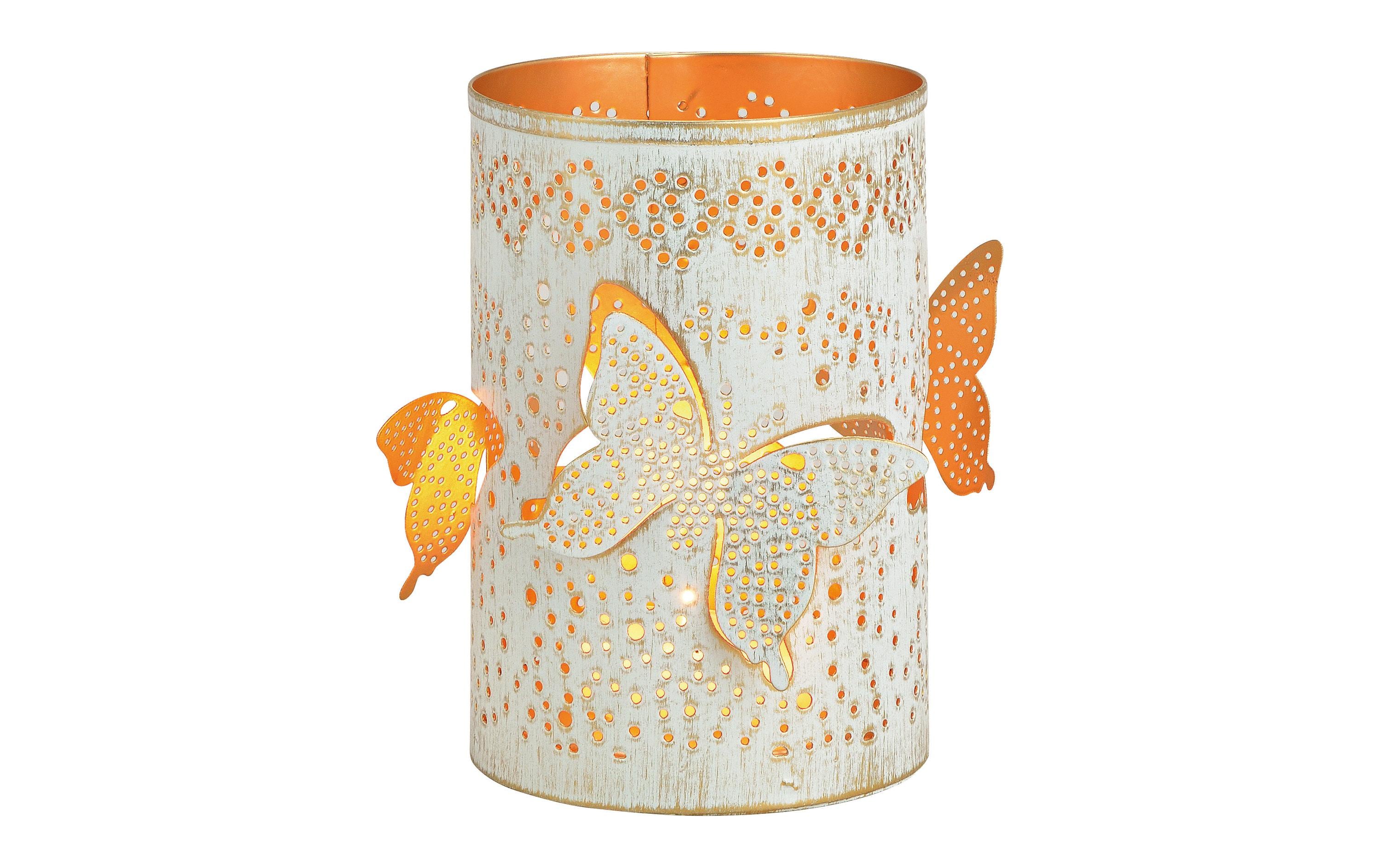 G. Wurm Windlicht Schmetterling Grösse: 10x10x15cm, Metall